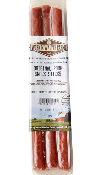 Original Berkshire Pork Snack Stick – Work 'N' Walter Farm